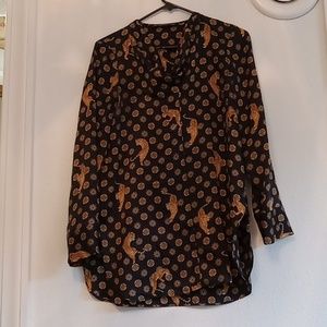 Zara black lion top